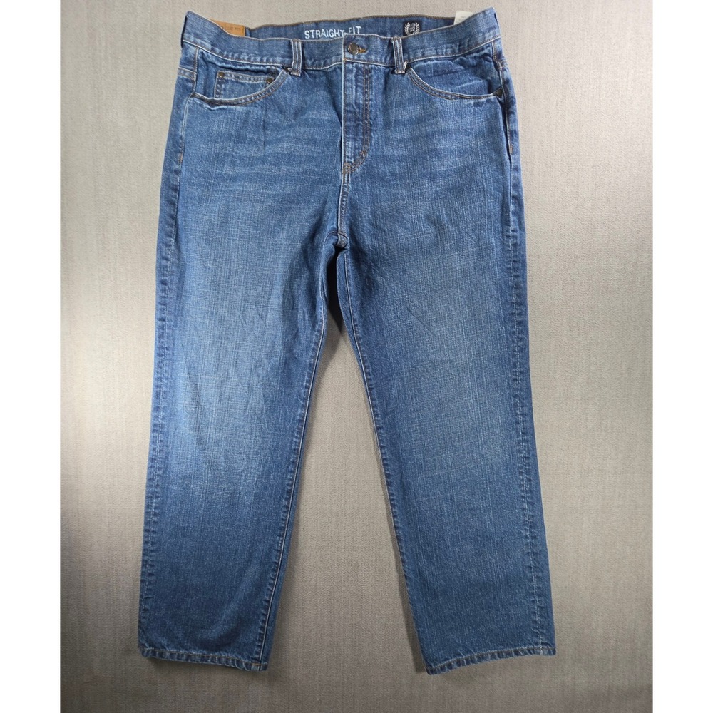 Chaps Jeans Mens 38x30 Blue Straight Fit Denim Medium Wash Classic 5-Pocket